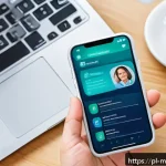 원격의료 플랫폼 비교  최고의 선택은 - A modern Polish telemedicine platform interface displayed on a smartphone and laptop screen, showing...