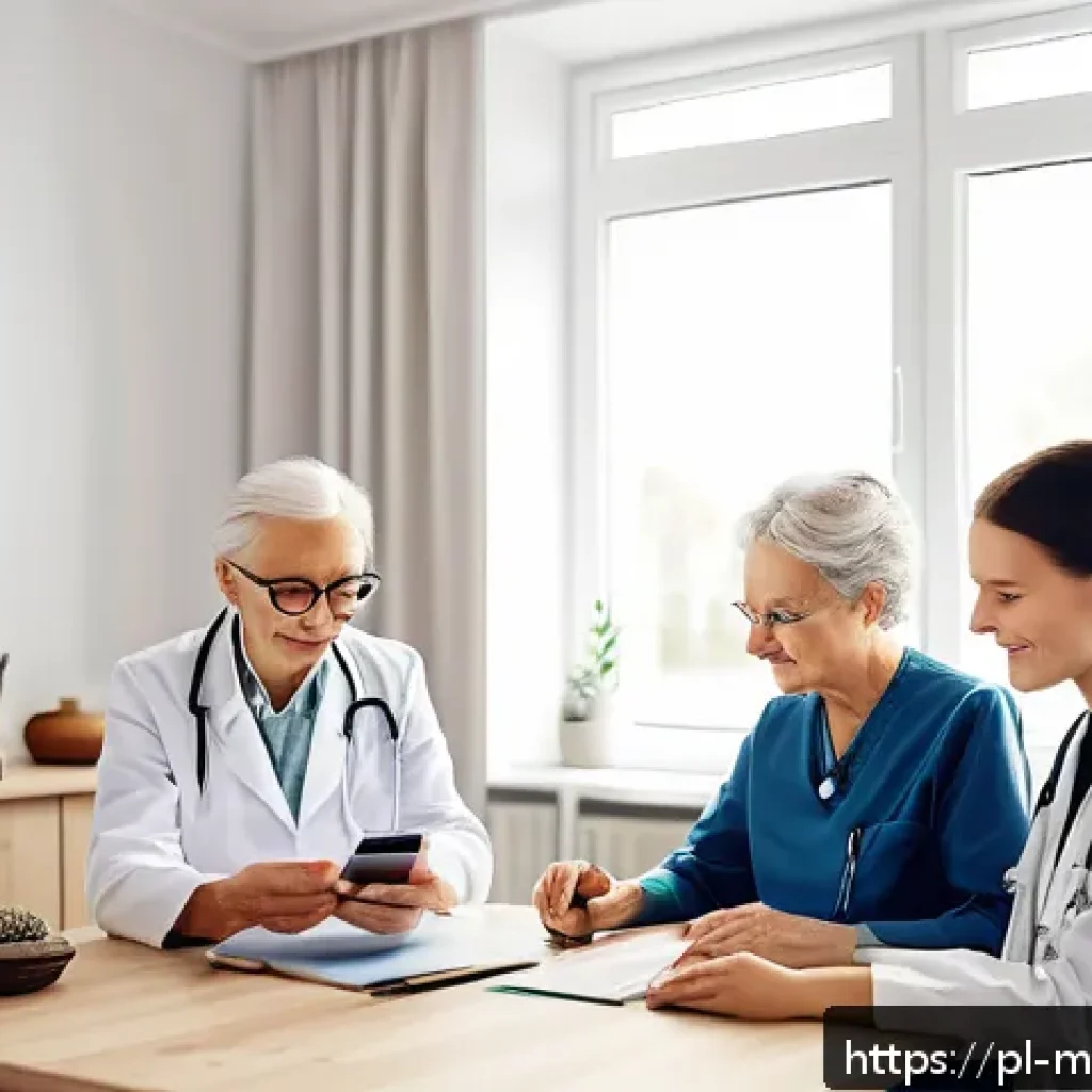 원격의료 서비스의 효과적인 캠페인 기획 - A modern Polish telemedicine consultation scene showing a diverse group of patients from different a...